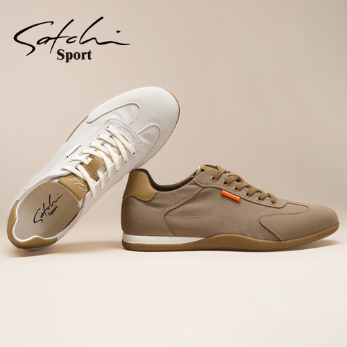 Satchi Sport/沙驰运动男德训鞋舒适阿甘鞋休闲春夏薄底运动板鞋 - 图0