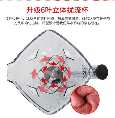 鲜榨热饮破壁机沙冰机商用料理机大马力榨汁机碎冰机现磨豆浆机 - 图1