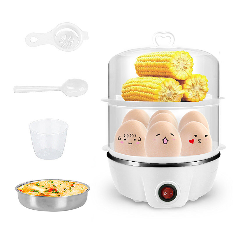 克美帝双层自动断电家用小型煮蛋器 克美帝电器煮蛋器/蒸蛋器