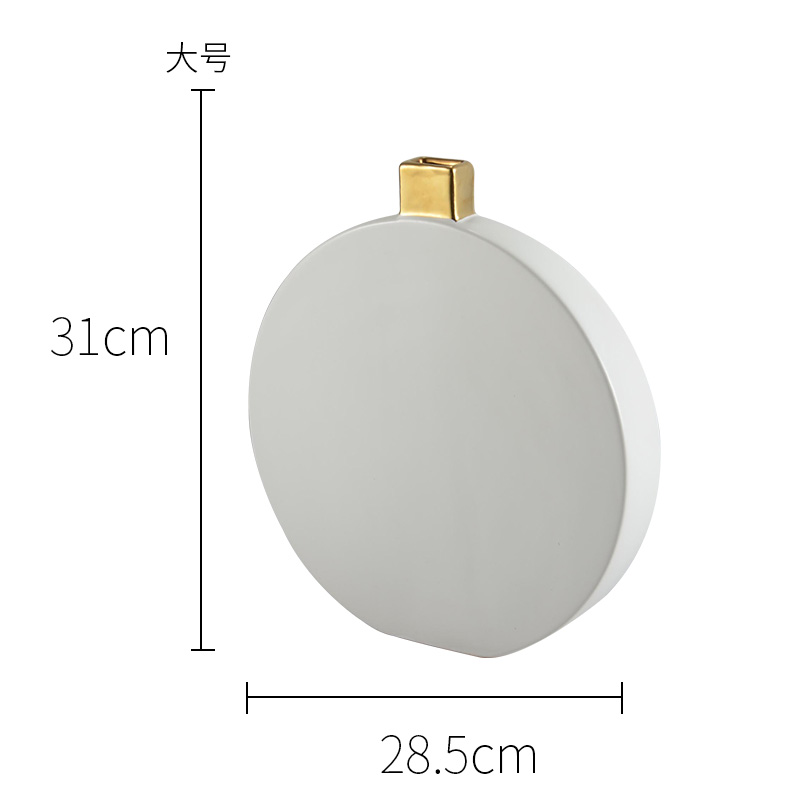 北欧轻奢简约现代家居抽象陶瓷花瓶酒柜装饰品摆件样板间软装好物-图0