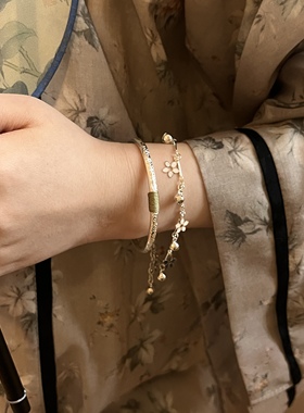 女999足银花朵手镯手链