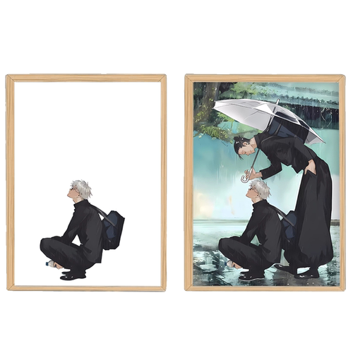 咒术回战漫画手办周边吧唧五条悟夏油杰海报挂件灯光画生日礼物 - 图3