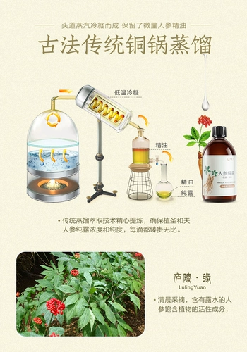 Натуральный увлажняющий питательный гидролат с женьшенем, мягкий спрей, против морщин