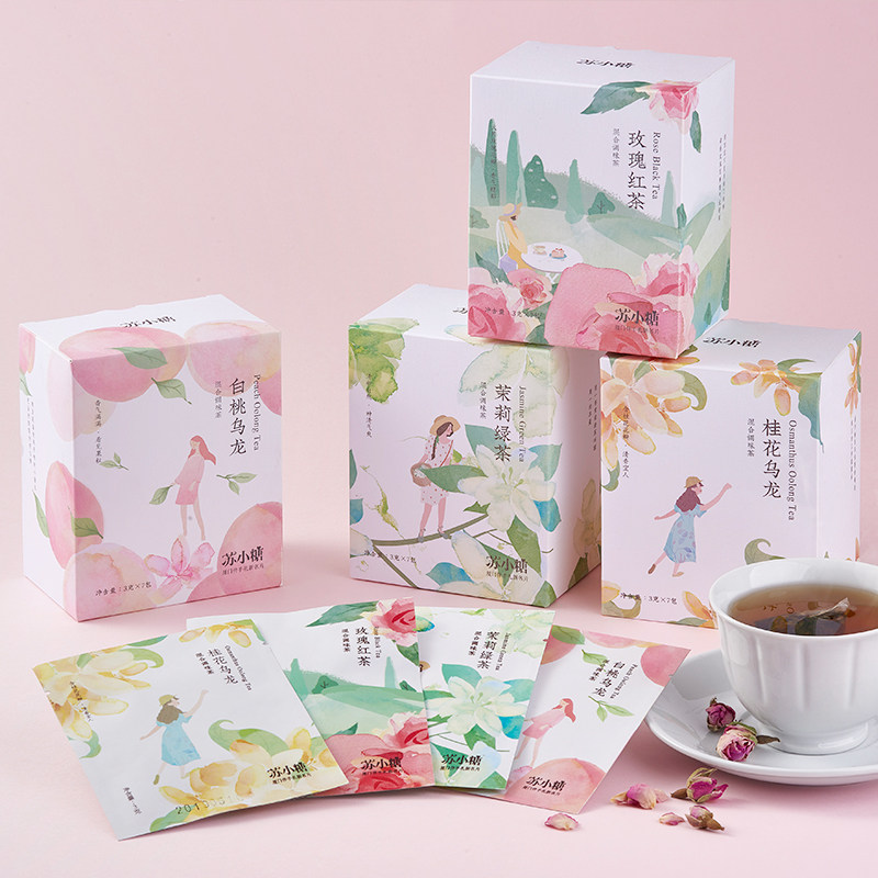 苏小糖桂花乌龙花茶礼盒3g / 7包 苏小糖组合型花茶