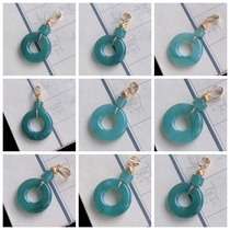 Natural Emerald A Goods Fashion 100 Hitch Sweet Circle Jade Lock Bone Chain Pendant Woman (Diversity Fat One)