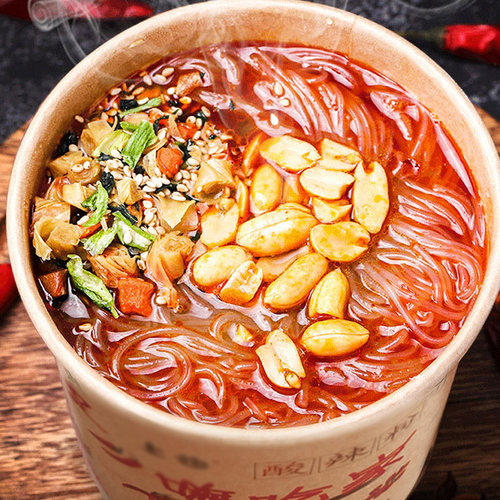 酸辣粉丝桶装重庆正宗网红方便粉丝嗨吃家夜宵早餐速食懒人食品 - 图0