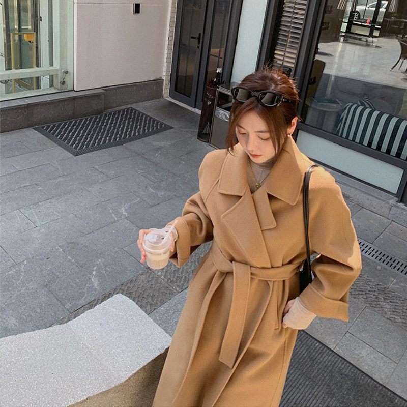 秋冬外套赫本风羊毛大码胖mm高级感双面呢新款200斤零羊绒大衣女,淘宝优惠券,粉丝福利购,淘宝优惠卷