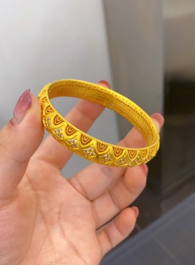 黄金包银手镯女款时尚气质款