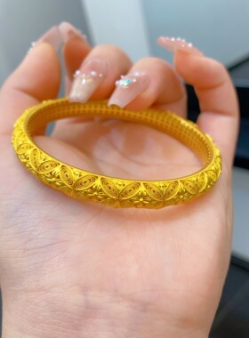 黄金包银手镯女花丝珐琅彩