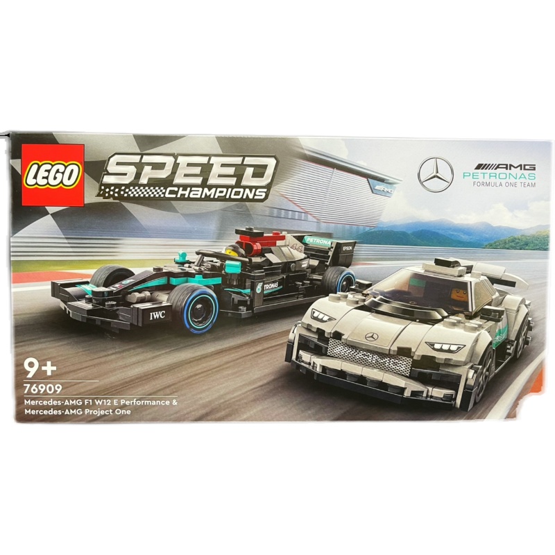 LEGO乐高76909梅赛德斯-AMG F1和梅赛德斯-AMG P超级赛车积木玩具 - 图1