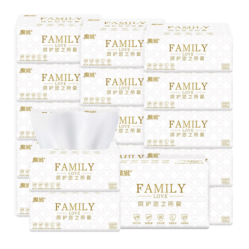 魔妮18包轻柔呵护4层抽纸 魔妮抽纸