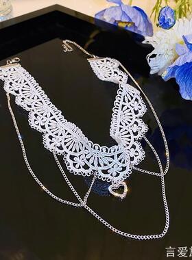 蕾丝项圈女颈带choker脖子圣诞节