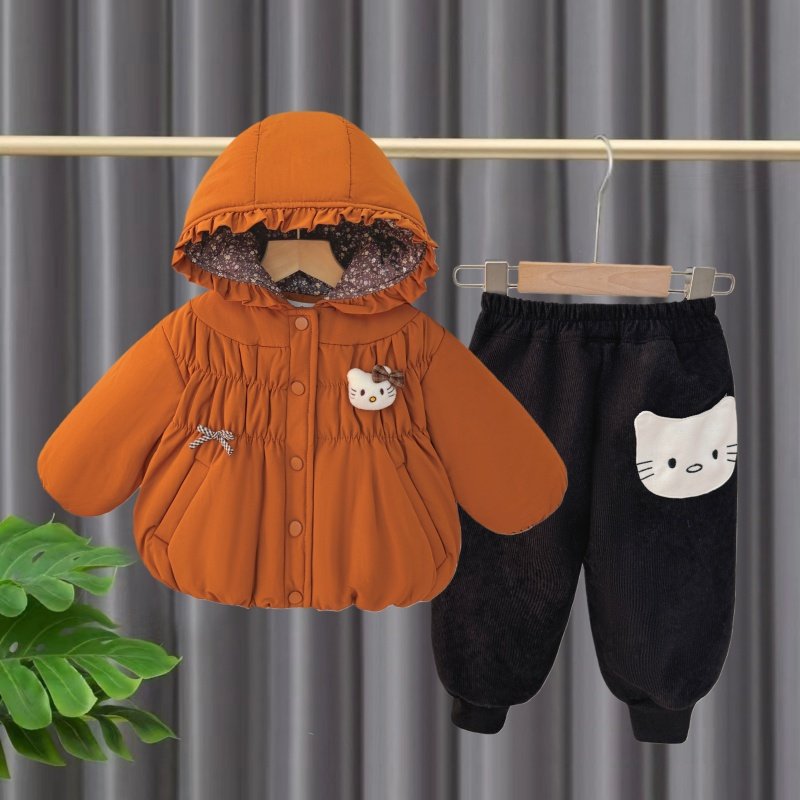 女宝加绒加厚棉服套装外出婴幼儿两件套分体儿童衣服保暖女童冬装,淘宝优惠券,粉丝福利购,淘宝优惠卷