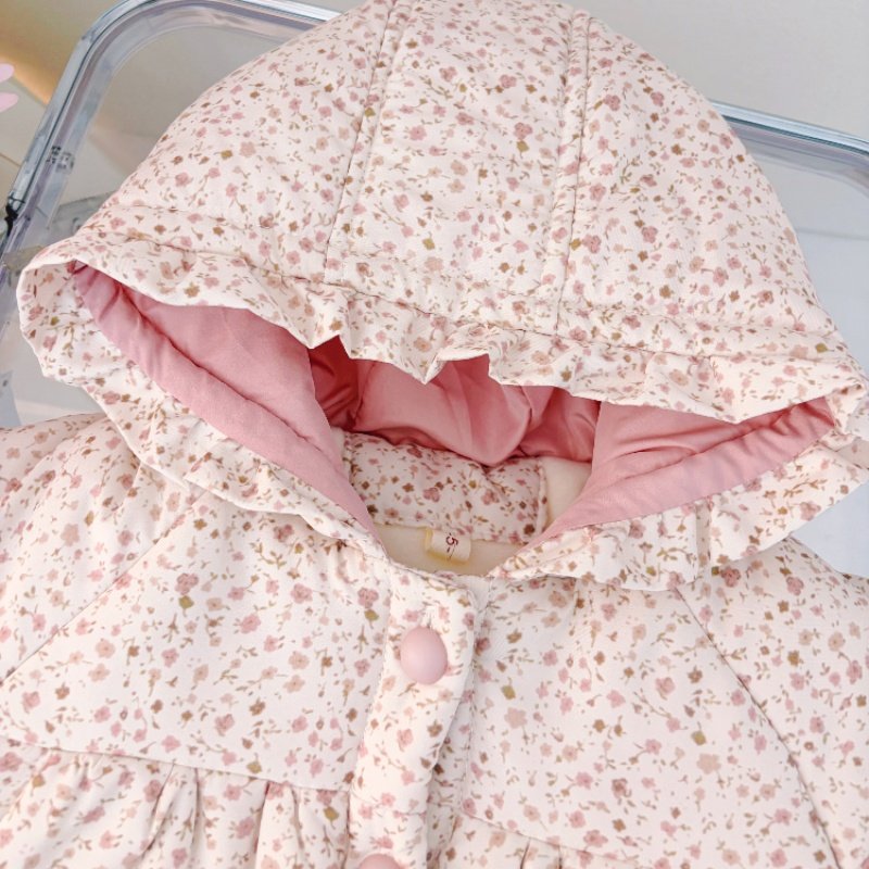 女童秋冬季加绒加厚棉服宝宝保暖棉袄儿童碎花上衣外套洋气冬装潮,淘宝优惠券,粉丝福利购,淘宝优惠卷