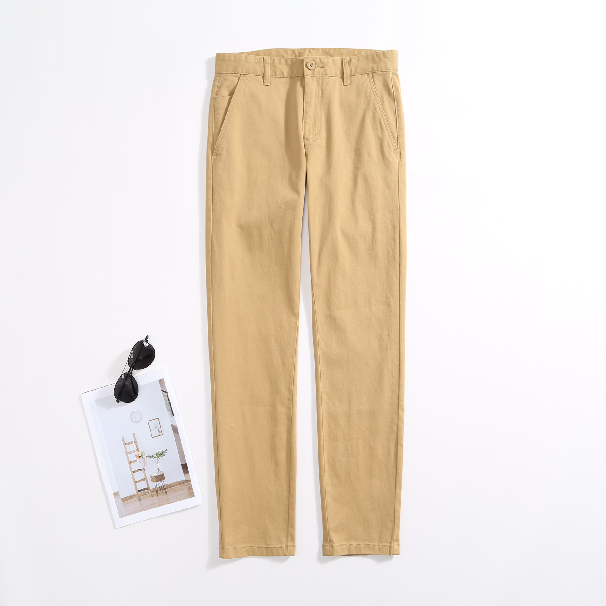 真维斯官方旗舰店真维斯休闲裤男秋季新品韩版裤子弹力宽松直筒西装裤薄款长裤3