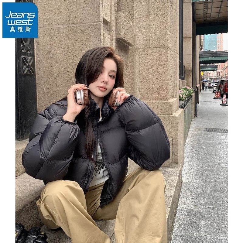 TK1真维斯情侣款立领棉服2026冬季新款男女加厚面包服秋美式休闲