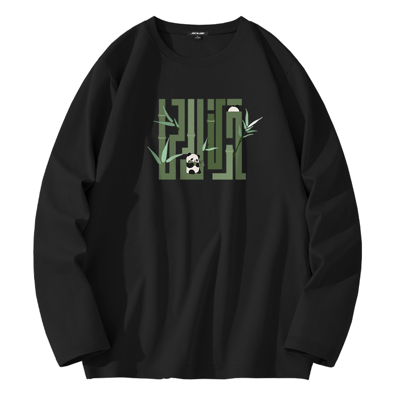 GV真维斯长袖t恤男2024新款中国风国潮男装春秋款大码纯棉打底衫C