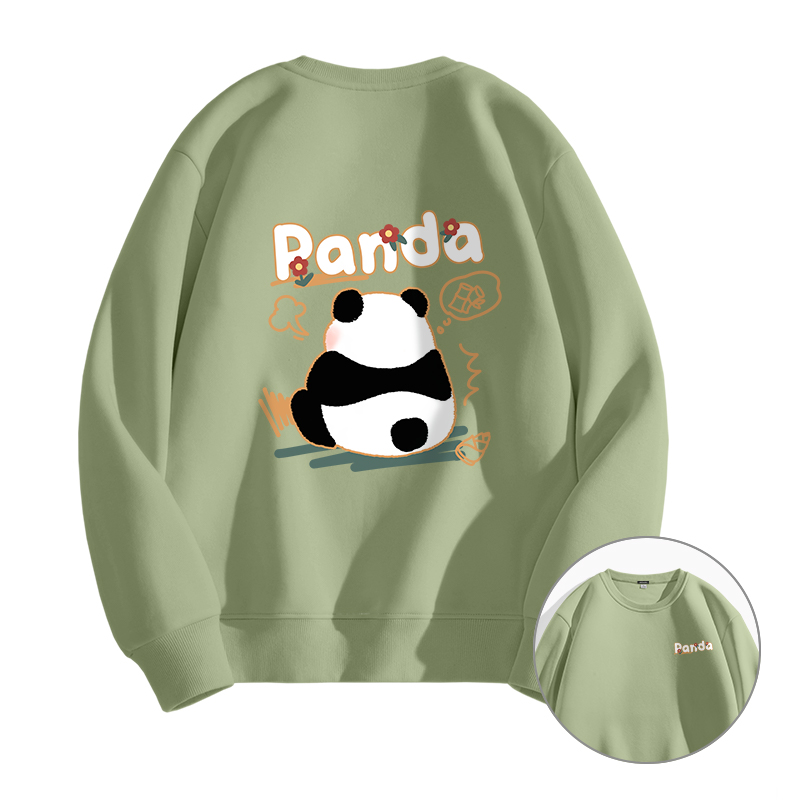 GV真维斯卫衣男2024新款潮牌熊猫套头衫春秋款圆领长袖男生外套C - 图3