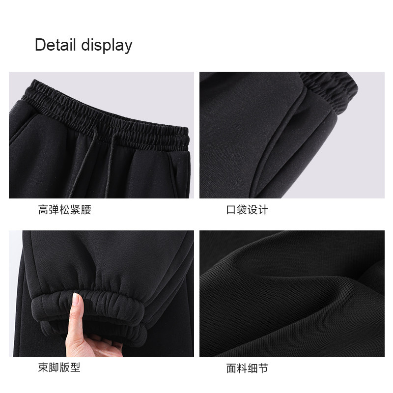 NOW真维斯羊羔绒束脚卫裤女2026新款冬季加绒加厚保暖运动休闲裤,淘宝优惠券,粉丝福利购,淘宝优惠卷