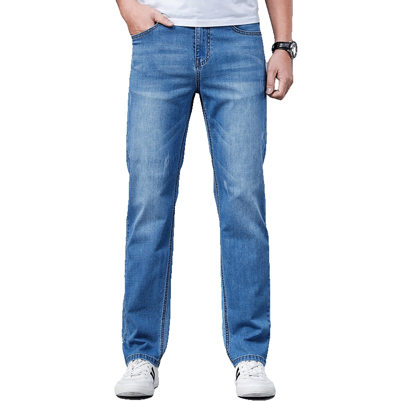 真维斯官方旗舰店JS真维斯磨白水洗牛仔裤男 春秋季青年休闲弹力韩版直筒牛仔长裤3