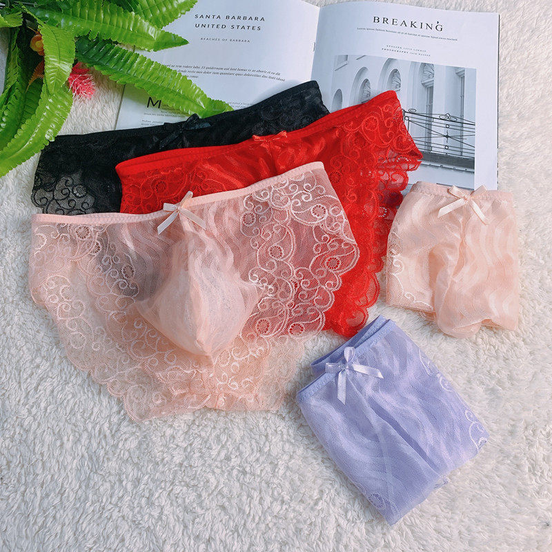 网红情趣性感诱惑无痕带花三角裤透明U凸个性蕾丝特辣男大码内裤,淘宝优惠券,粉丝福利购,淘宝优惠卷
