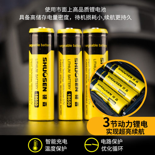 硕森头戴式强光头灯充电超亮手电筒100小时夜钓钓鱼专用超长续航-图3