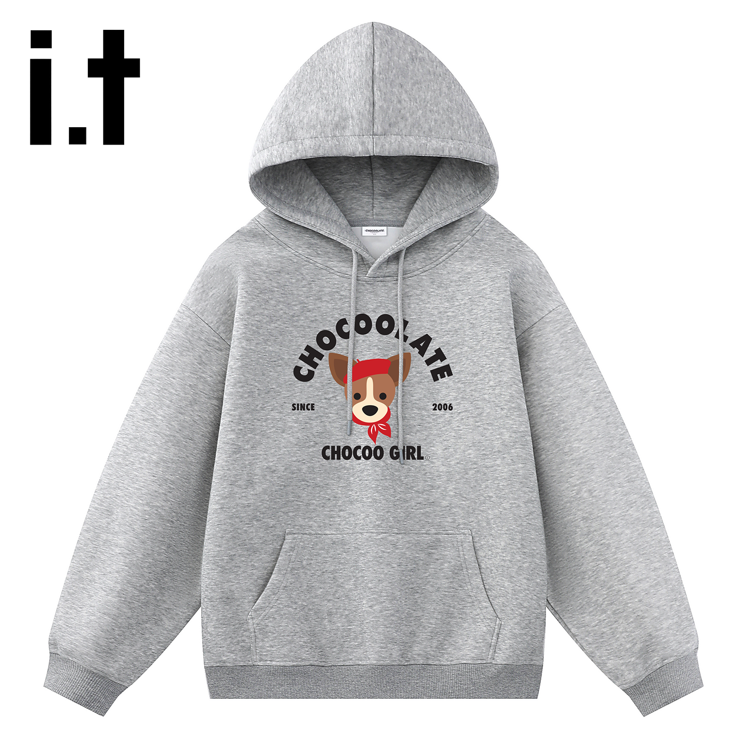 it:CHOCOOLATE美式宽松连帽卫衣加绒加厚秋冬休闲帽衫情侣上衣潮 - 图3