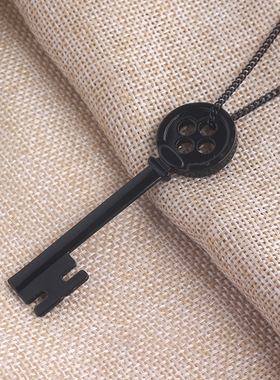 奇幻动漫动画电影鬼妈妈项链黑色钥匙吊坠万圣节配饰小挂件钥匙扣