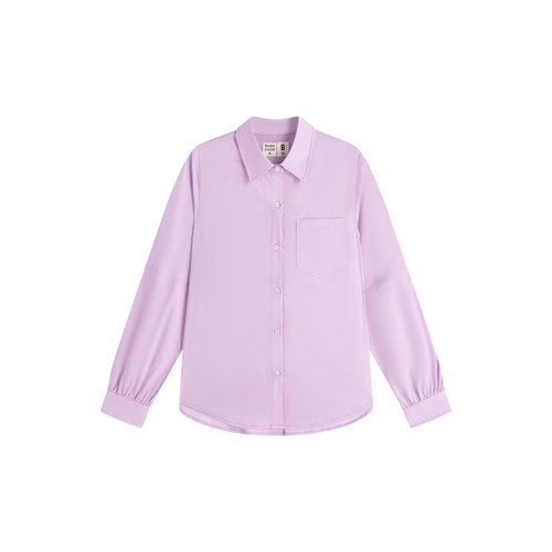 Studio1till8 8 拼接设计感女士衬衣纯棉通勤风方领衬衫女秋季 - 图3