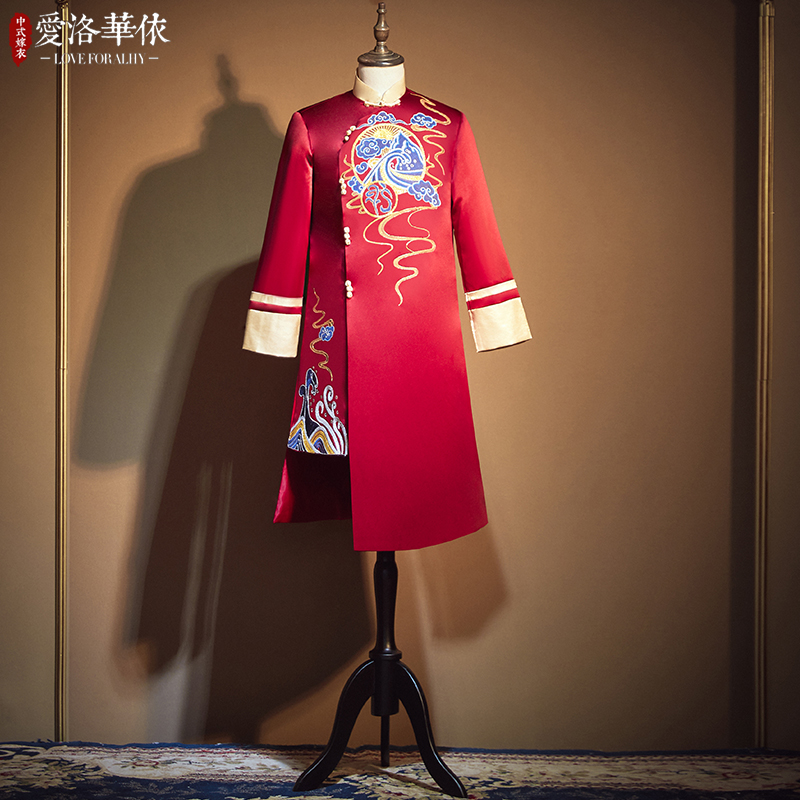 新郎秀禾服新款男士结婚服中式男款 爱洛华依民族服装