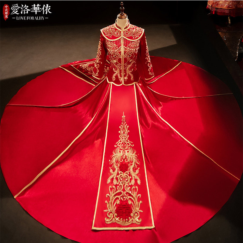 秀禾服2021年新款结婚中式敬酒服 爱洛华依旗袍