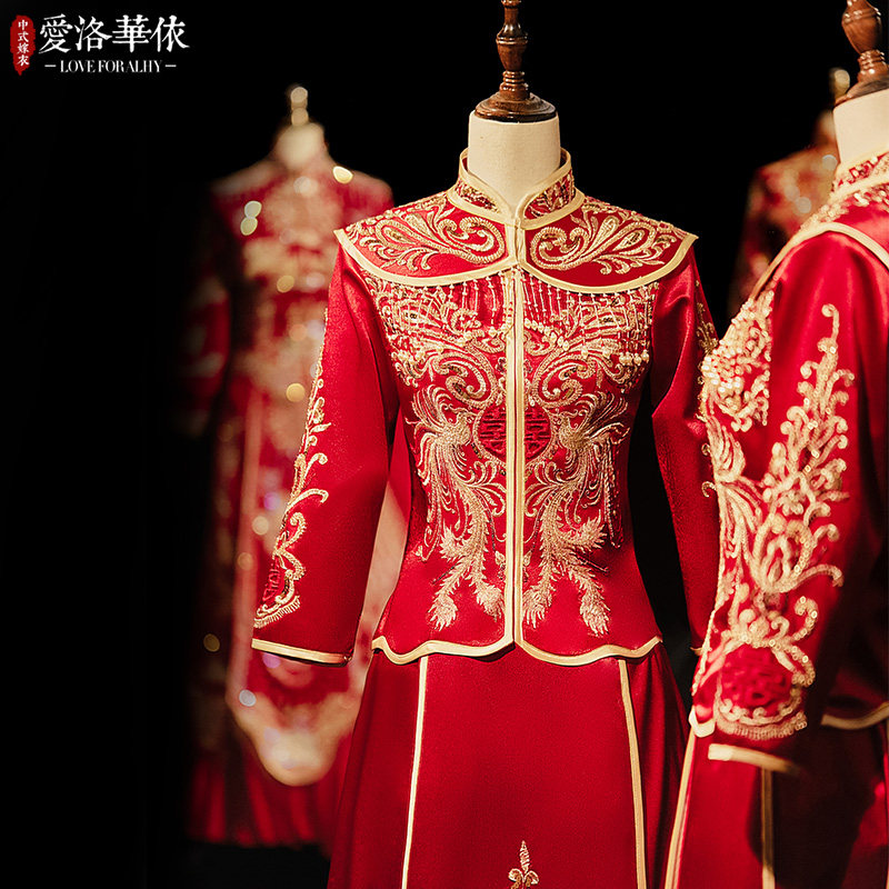 秀禾服2021年新款结婚中式敬酒服 爱洛华依旗袍