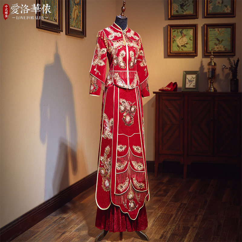 秀禾服2020新款秋冬结婚礼服秀婚纱 爱洛华依旗袍