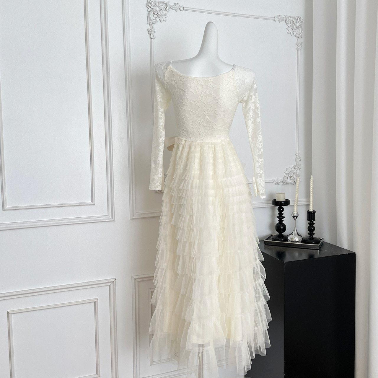 粉荔漫舞~复古法式蕾丝蓬松蛋糕裙摆连衣裙加绒,淘宝优惠券,粉丝福利购,淘宝优惠卷