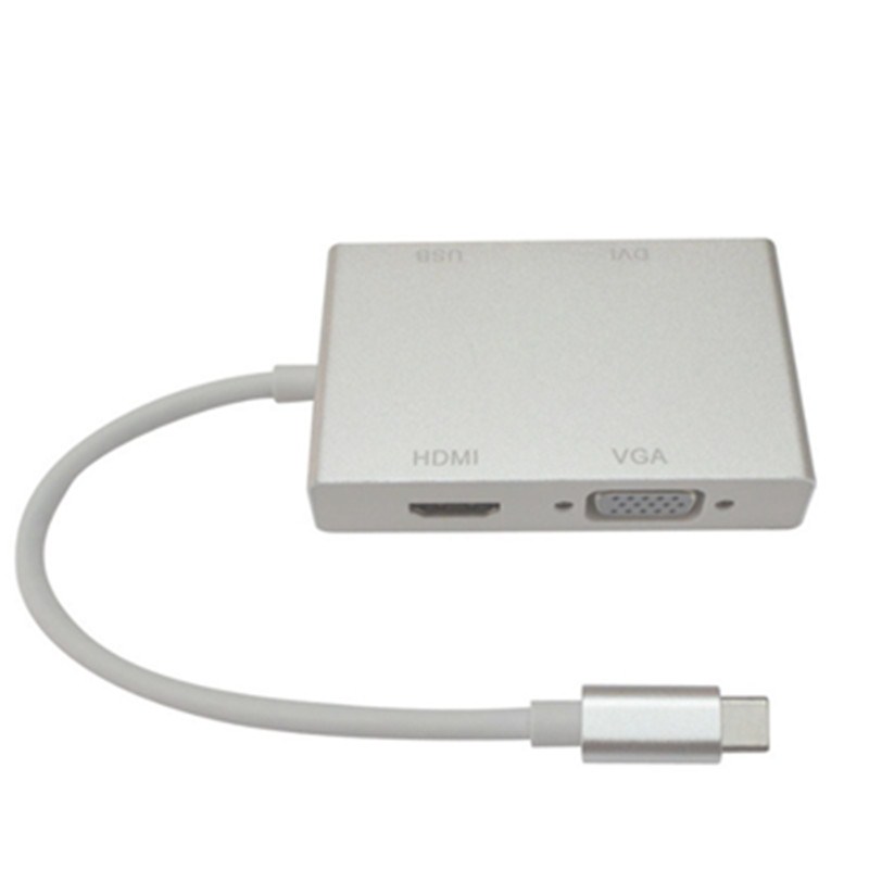 type-c转hdmi+vga+dvi USB3.0 四合一转换器 usb 3.1 TO USB3.0线 - 图1