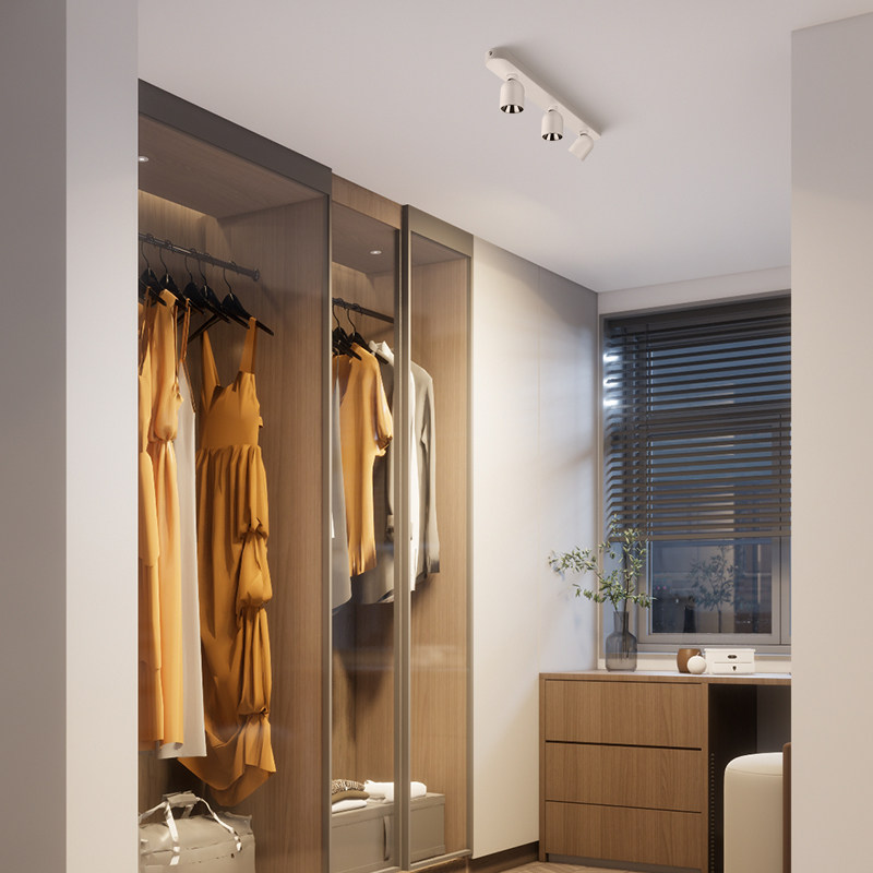 双头明装射灯可调角度led家用防眩吸顶式筒灯卧室走廊过道洗墙灯,淘宝优惠券,粉丝福利购,淘宝优惠卷