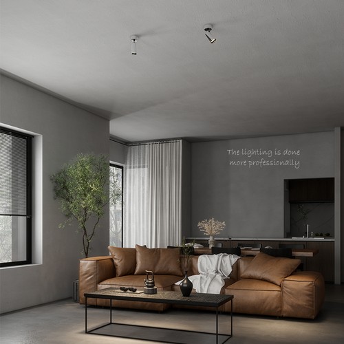 银色电镀明装射灯中古风折叠可调角免开孔现代极简玄关意式小射灯 - 图0