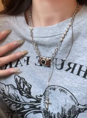 复古立体相机女孩项链