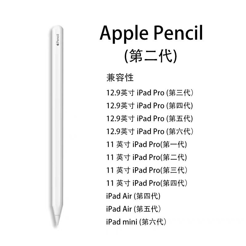 Apple/苹果 pencil二代笔原装手写笔平板压感笔iPad笔无线连接2代 - 图0