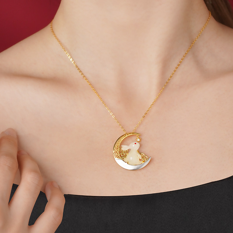 故宫 玉兔望月系列首饰 项链手链耳饰生日礼物文创故宫官方旗舰店,淘宝优惠券,粉丝福利购,淘宝优惠卷