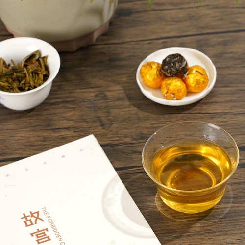 故宫 闲云野趣古树龙珠普洱团茶 茶叶礼盒生日礼物  礼品伴手礼 - 图3