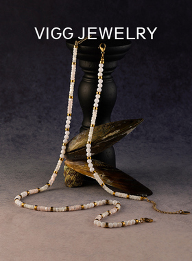 VIGG宫廷复古串珠手链女款轻奢小众精致百搭饰品白贝母高级设计感