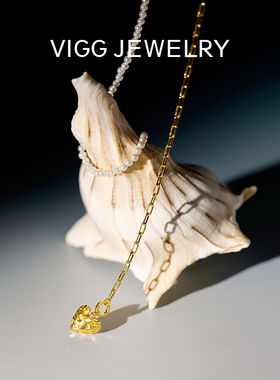 VIGG心褶项链女轻奢复古设计感