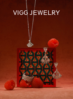 VIGG小裙摆项链女小众纯银锁骨链