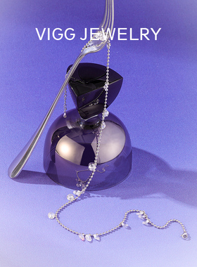 VIGG雨水项链女轻奢时尚小众2025新款潮简约高级感设计百搭配饰品