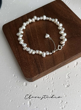 超好看蕾丝三七孔天然巴洛克手链