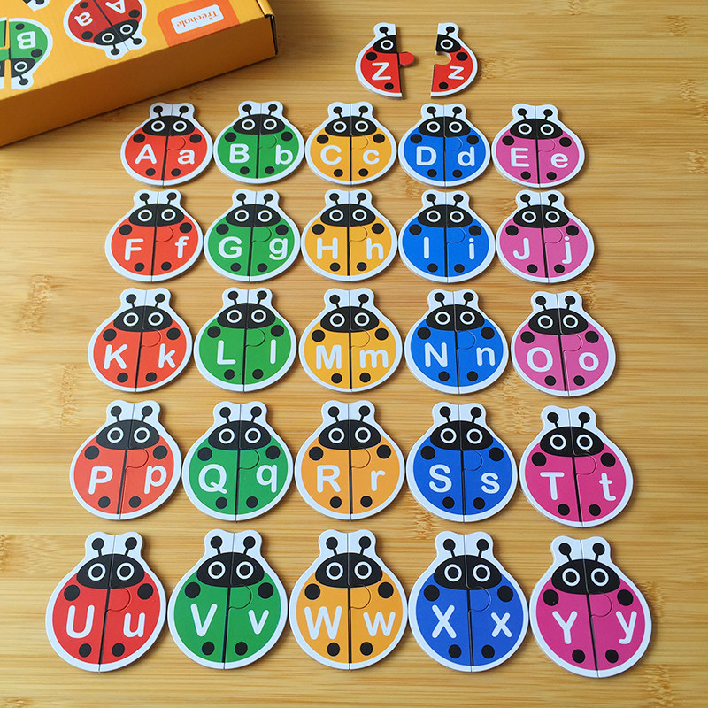儿童大小写字母拼图认知启蒙卡片宝宝益智早教拼单词配对玩具34岁,淘宝优惠券,粉丝福利购,淘宝优惠卷