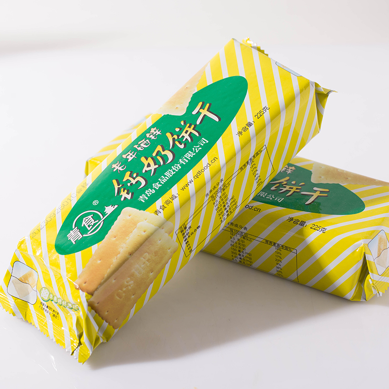 青食硒锌钙奶饼干青岛特产饼干代餐零食225g整箱拍24包-图0
