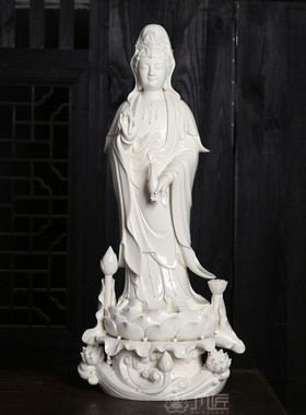 供奉陶瓷立式禅意风摆件观音佛像