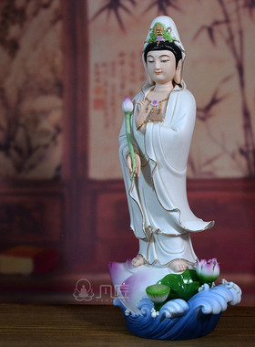 观音菩萨像供奉风水摆件德化白瓷